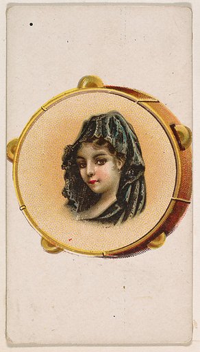 Tambourine, from the Novelties series (N228, Type 5) issued by Kinney Bros.