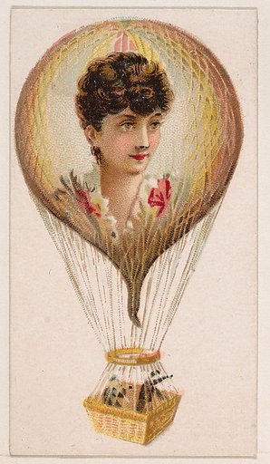 Hot air balloon, from the Novelties series (N228, Type 5) issued by Kinney Bros.