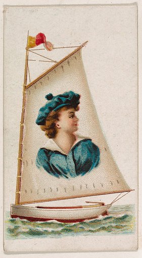 Sailboat, from the Novelties series (N228, Type 5) issued by Kinney Bros.