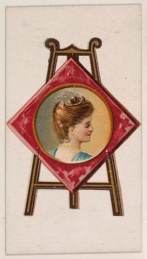 Painting easel, from the Novelties series (N228, Type 5) issued by Kinney Bros.