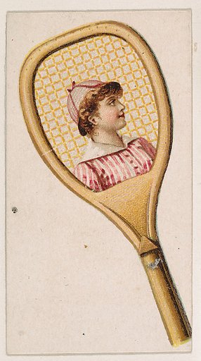 Tennis Racket, from the Novelties series (N228, Type 5) issued by Kinney Bros.