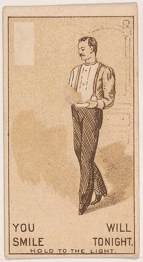 You Will Smile Tonight, from the Magic Changing Cards series (N223) issued by Kinney Tobacco Company