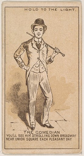 The Comedian, from the Magic Changing Cards series (N223) issued by Kinney Tobacco Company