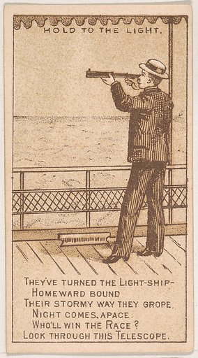 They've Turned the Light-Ship Homeward Bound..., from the Magic Changing Cards series (N223) issued by Kinney Tobacco Company