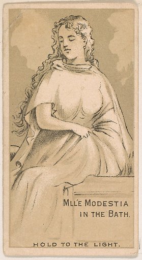 Mll'e Modestia in the Bath, from the Magic Changing Cards series (N223) issued by Kinney Tobacco Company