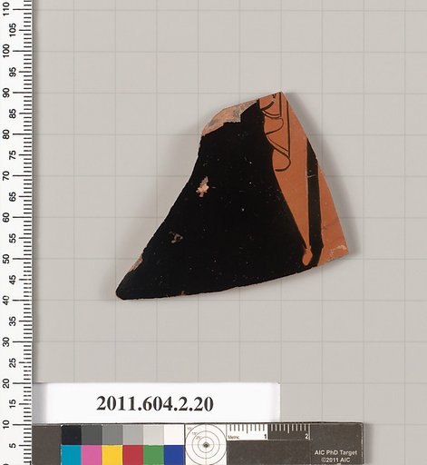 Terracotta fragment of a psykter (vase for cooling wine)