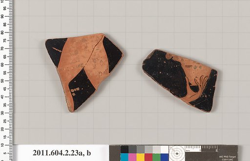 Terracotta fragments of a psykter (vase for cooling wine)