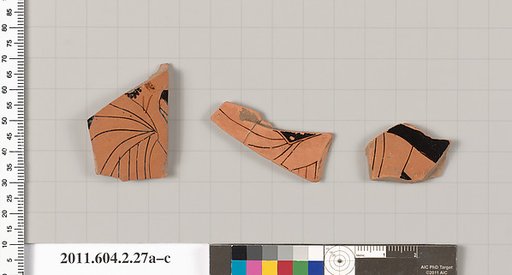 Terracotta fragments of a psykter (vase for cooling wine)