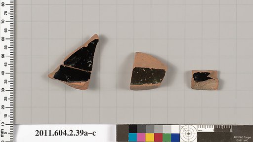 Terracotta fragments of a psykter (vase for cooling wine)