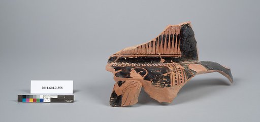 Terracotta fragment of a column-krater (bowl for mixing wine and water)