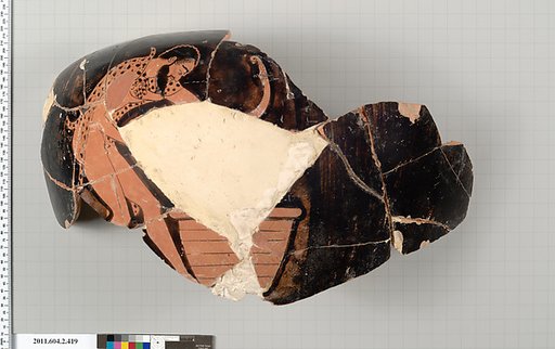 Terracotta fragment of a column-krater (bowl for mixing wine and water)