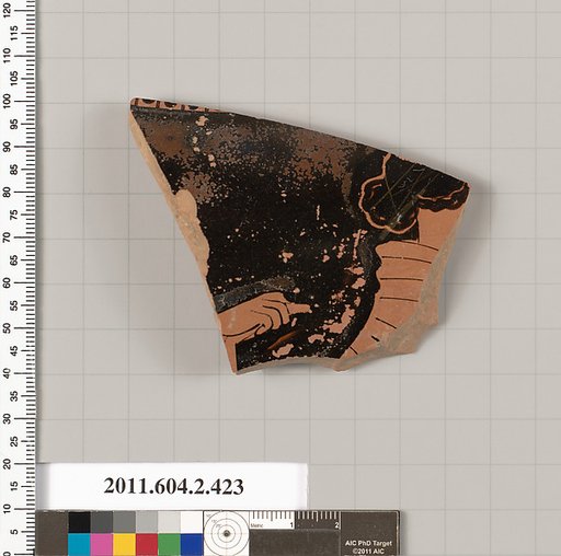 Terracotta fragment of a column-krater (bowl for mixing wine and water)