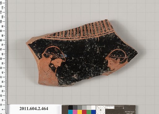 Terracotta fragment of a column-krater (bowl for mixing wine and water)