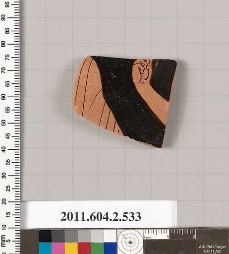 Terracotta fragment of a column-krater (bowl for mixing wine and water)