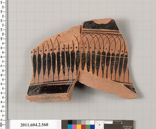 Terracotta fragment of a column-krater (bowl for mixing wine and water)