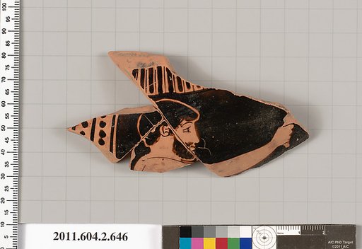 Terracotta fragment of a column-krater (bowl for mixing wine and water)