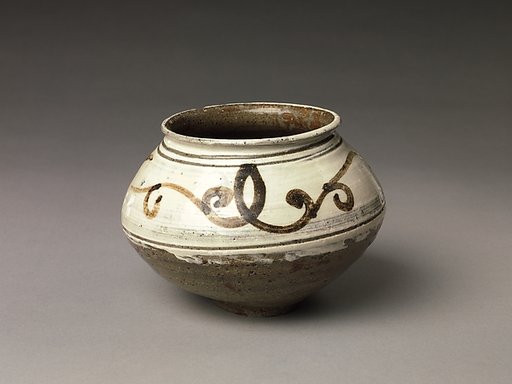 Jar with floral scroll