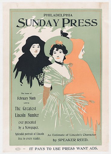 Advertisement for Philadelphia Sunday Press, February 9, 1896