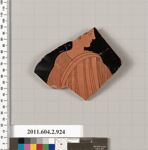 Terracotta fragment of a hydria: kalpis (water jar)