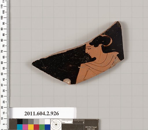 Terracotta fragment of a hydria: kalpis (water jar)