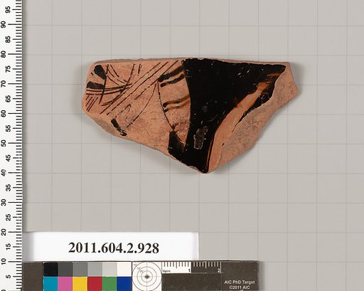Terracotta fragment of a hydria: kalpis (water jar)