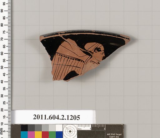 Terracotta fragment from a kantharos: head vase