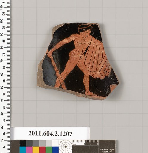 Terracotta fragment from a kantharos: head vase