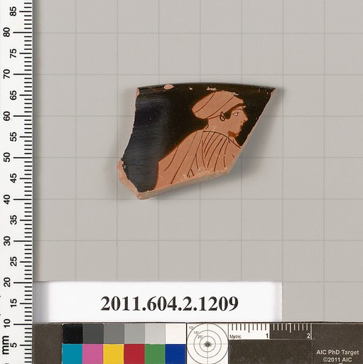 Terracotta fragment from a kantharos: head vase