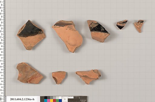Terracotta fragments from a plastic vase
