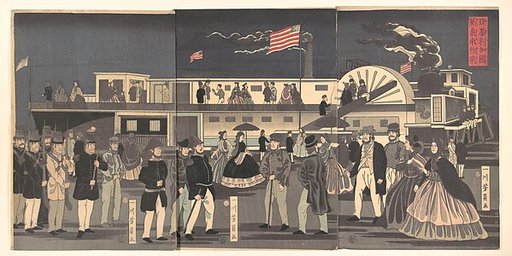 “America”: A Steamship in Transit