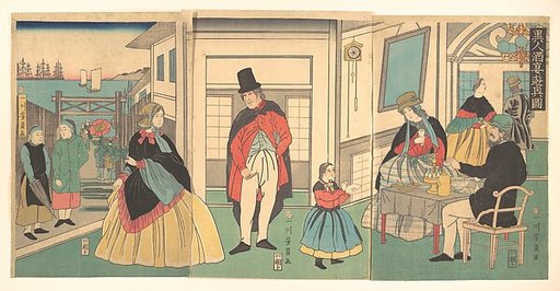 Foreigners Enjoying a Banquet