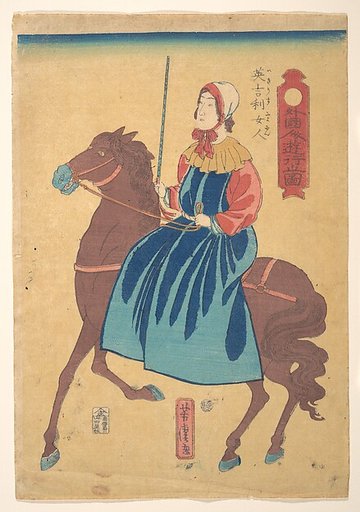 Englishmen Woman on Horseback