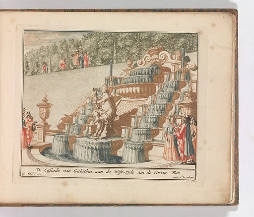 'De Cascade van Galathea, aan de West-zyde van de Groote Tuin', in: Tooneel Der Voornaamste Nederlands Huizen, En Lust Hoven, Naar T Leven Afgebeeld