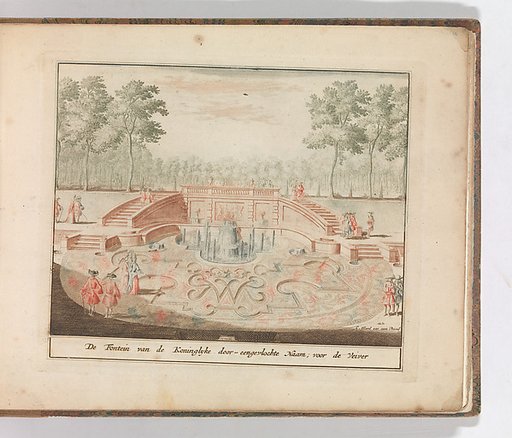 'De Fontein van de Koninglijke door-eengevlochte Naam; voor de veiver', in: Tooneel Der Voornaamste Nederlands Huizen, En Lust Hoven, Naar T Leven Afgebeeld