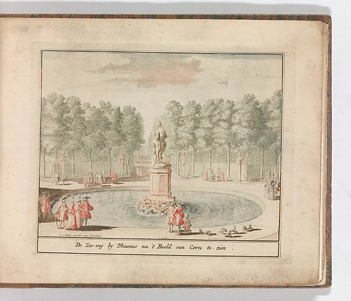 'De Zes-weg by Phaunus na 't Beeld van Ceres te zien', in: Tooneel Der Voornaamste Nederlands Huizen, En Lust Hoven, Naar T Leven Afgebeeld
