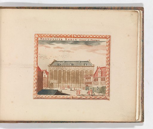 'Mennoniste Kerckf', in: Tooneel Der Voornaamste Nederlands Huizen, En Lust Hoven, Naar T Leven Afgebeeld