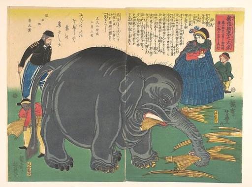 A Large Elephant Recently Imported from Overseas (Shinto hakurai no daizō)