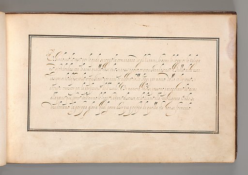Calligraphic Exercise in Italian (Cursive Script)