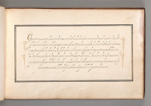 Calligraphic Exercise in Italian