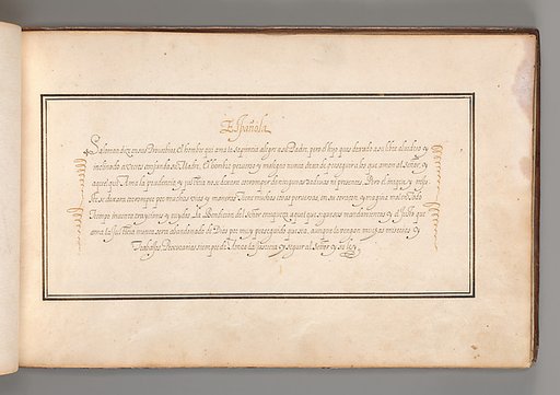 Calligraphic Exercise in Spanish