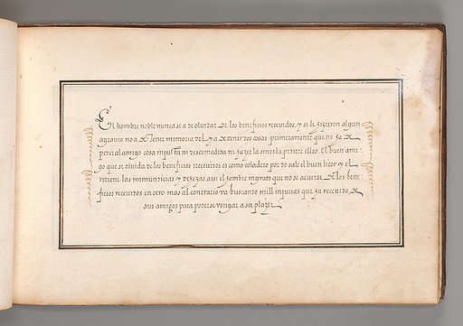 Calligraphic Exercise in Spanish