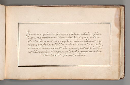 Calligraphic Exercise in Spanish