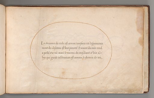Calligraphic Exercise in French