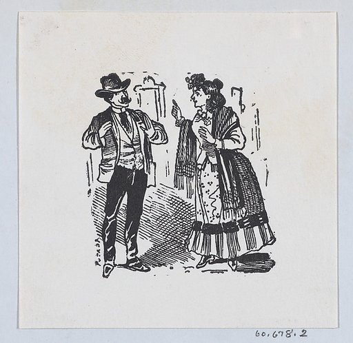 A woman scolding a man
