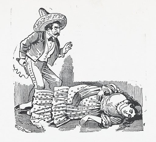 A man with a gun standing over a woman he has just shot