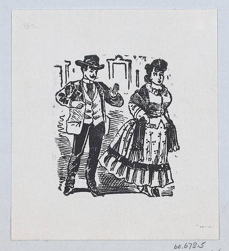 A woman turning to walk away from a man
