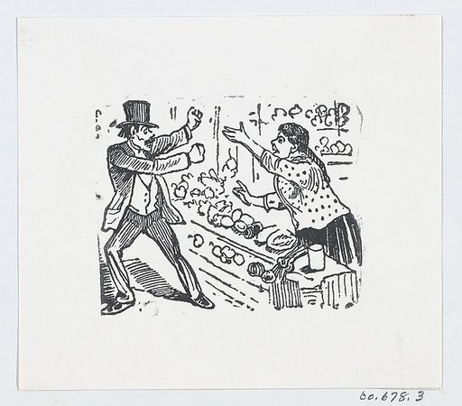 A woman yelling at a man with his arms raised