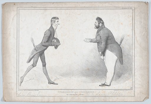 Tweedledum and Tweedledee, or, The Schoolmaster [i]s abroad!