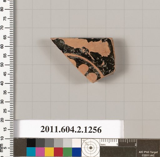 Terracotta rim fragment of a skyphos (deep drinking cup)