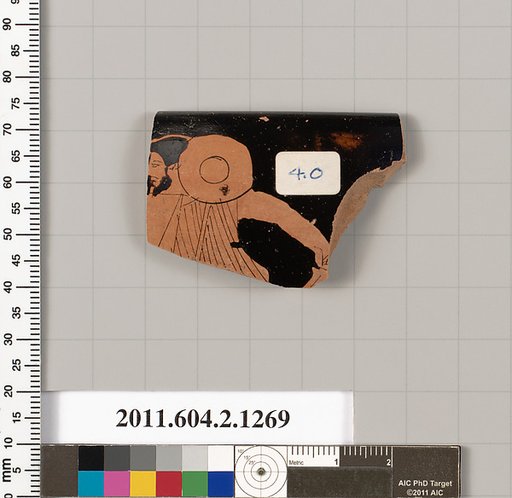 Terracotta rim fragment of a skyphos (deep drinking cup)